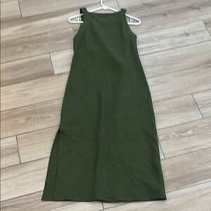 Massimo Dutti Black linen Sleeveless Sheath Dress